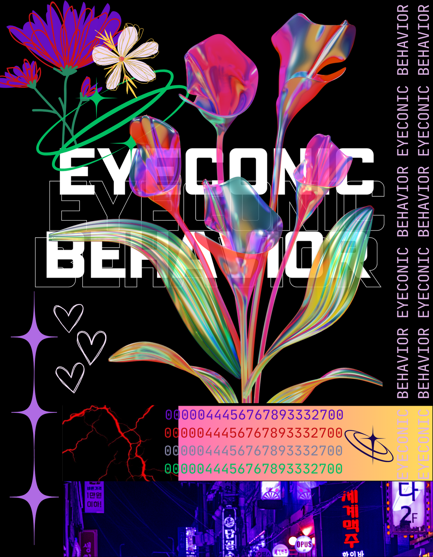Eyeconic Behavior Florals T-shirt