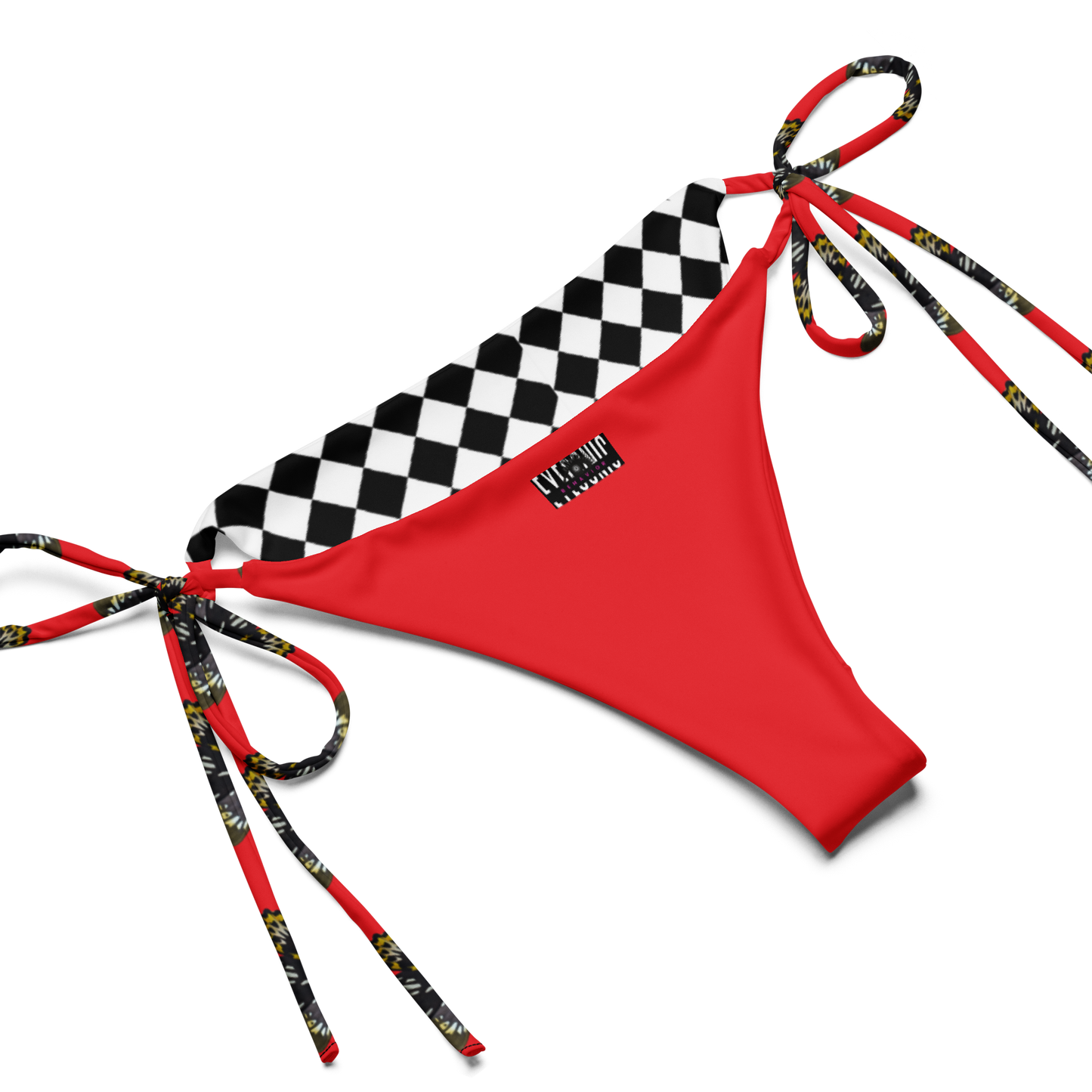 Chess Not Checkers String Bikini Set