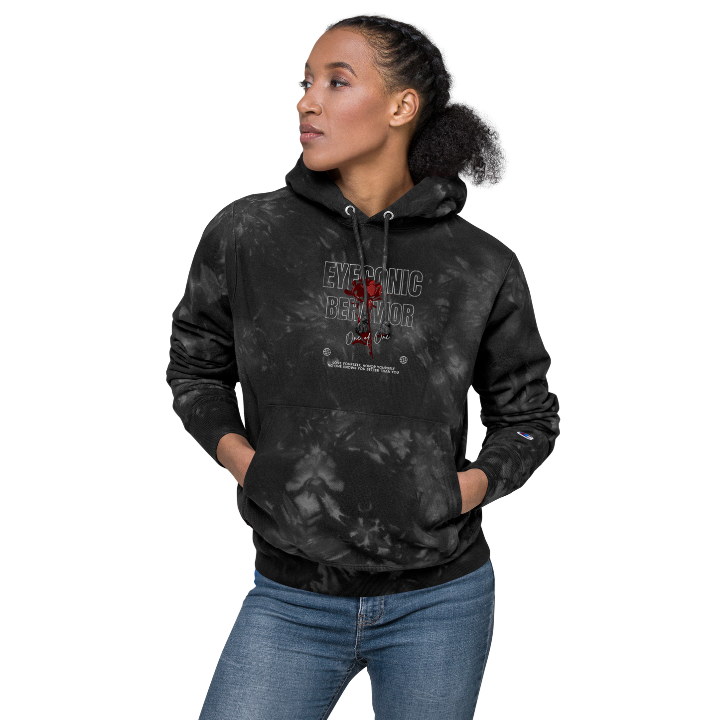 Embroidered Champion x Eyeconic Behavior Tie-dye Pullover