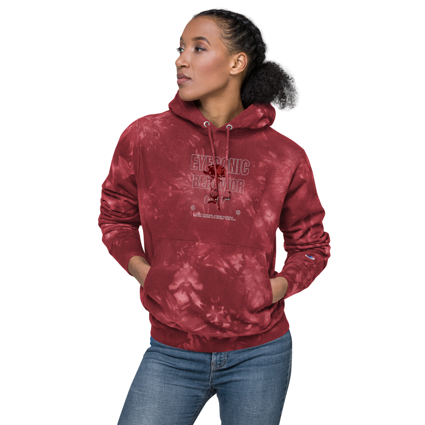 Embroidered Champion x Eyeconic Behavior Tie-dye Pullover