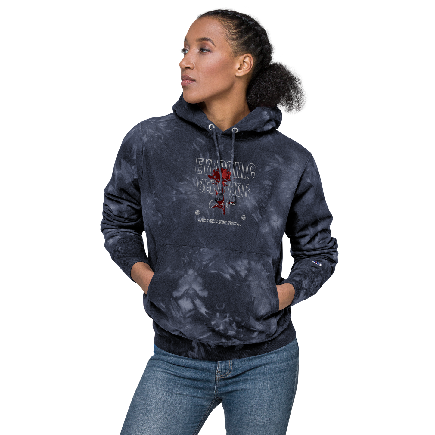 Embroidered Champion x Eyeconic Behavior Tie-dye Pullover