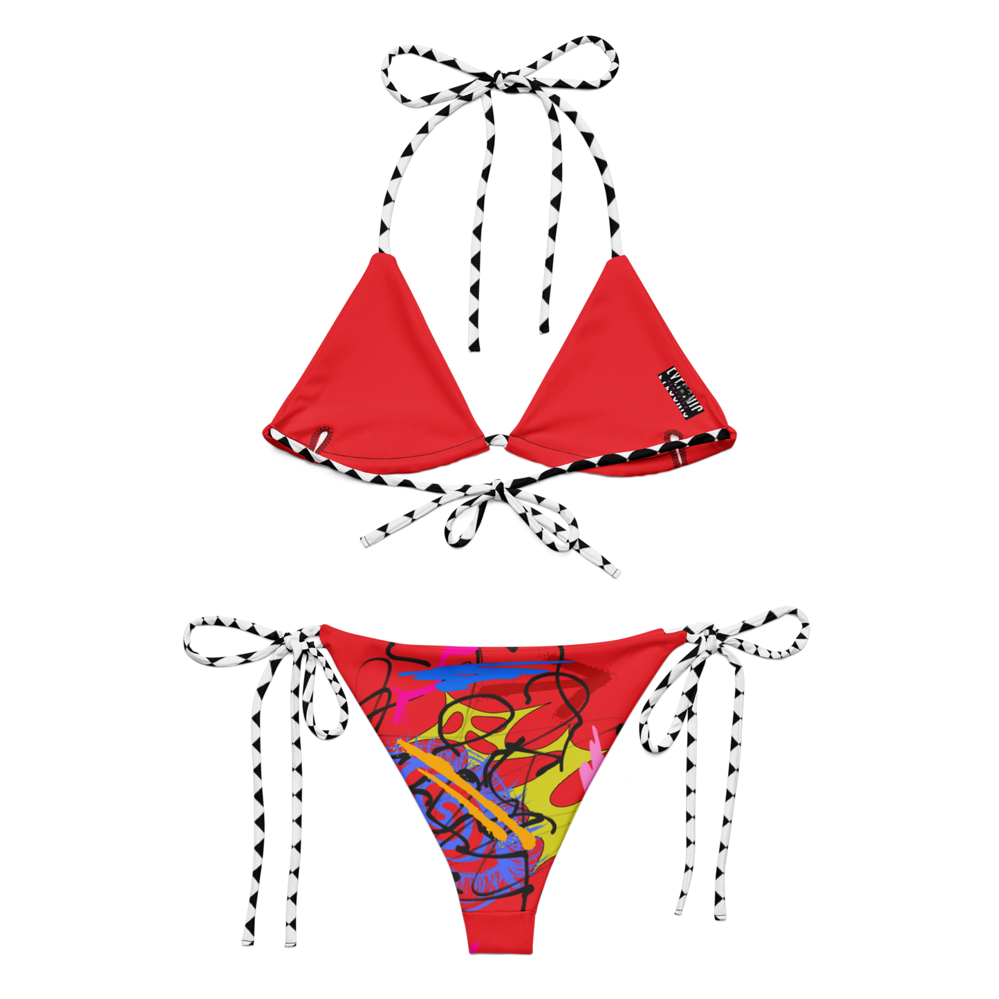 Artissimo Red String Bikini Set