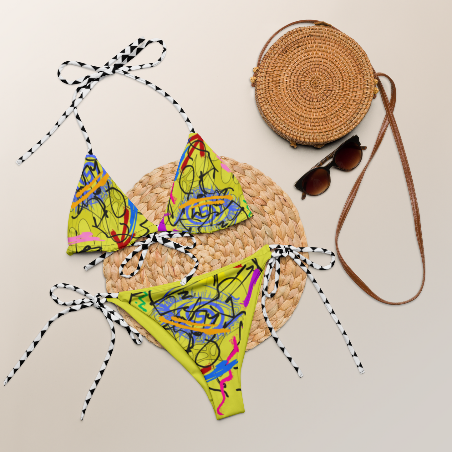 Artissimo Chartreuse String Bikini Set