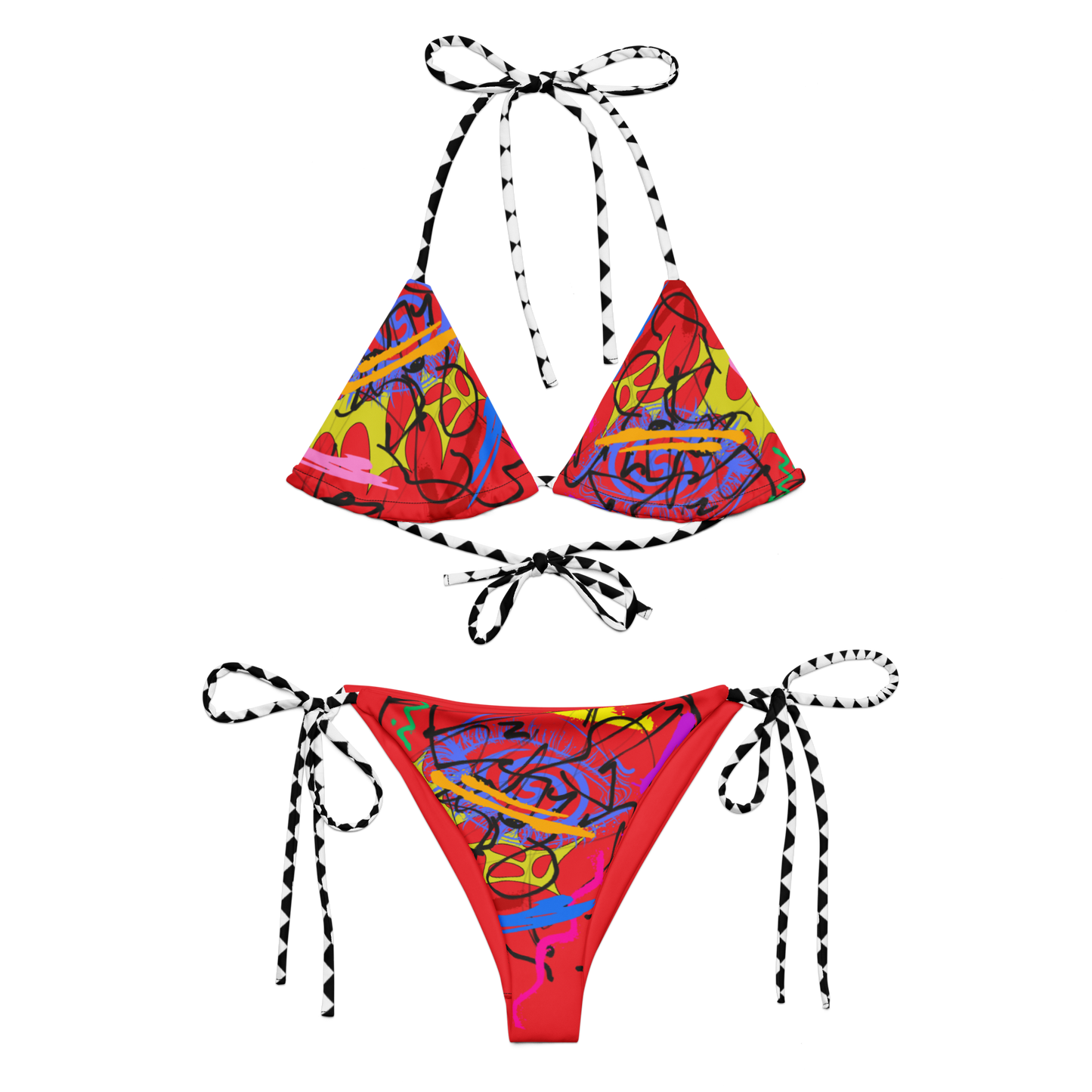 Artissimo Red String Bikini Set