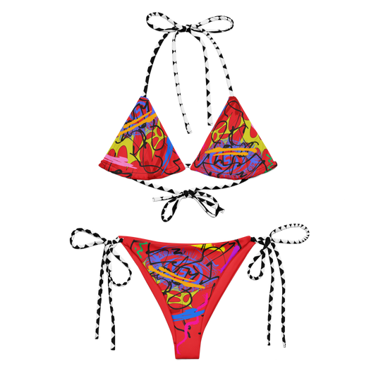 Artissimo Red String Bikini Set