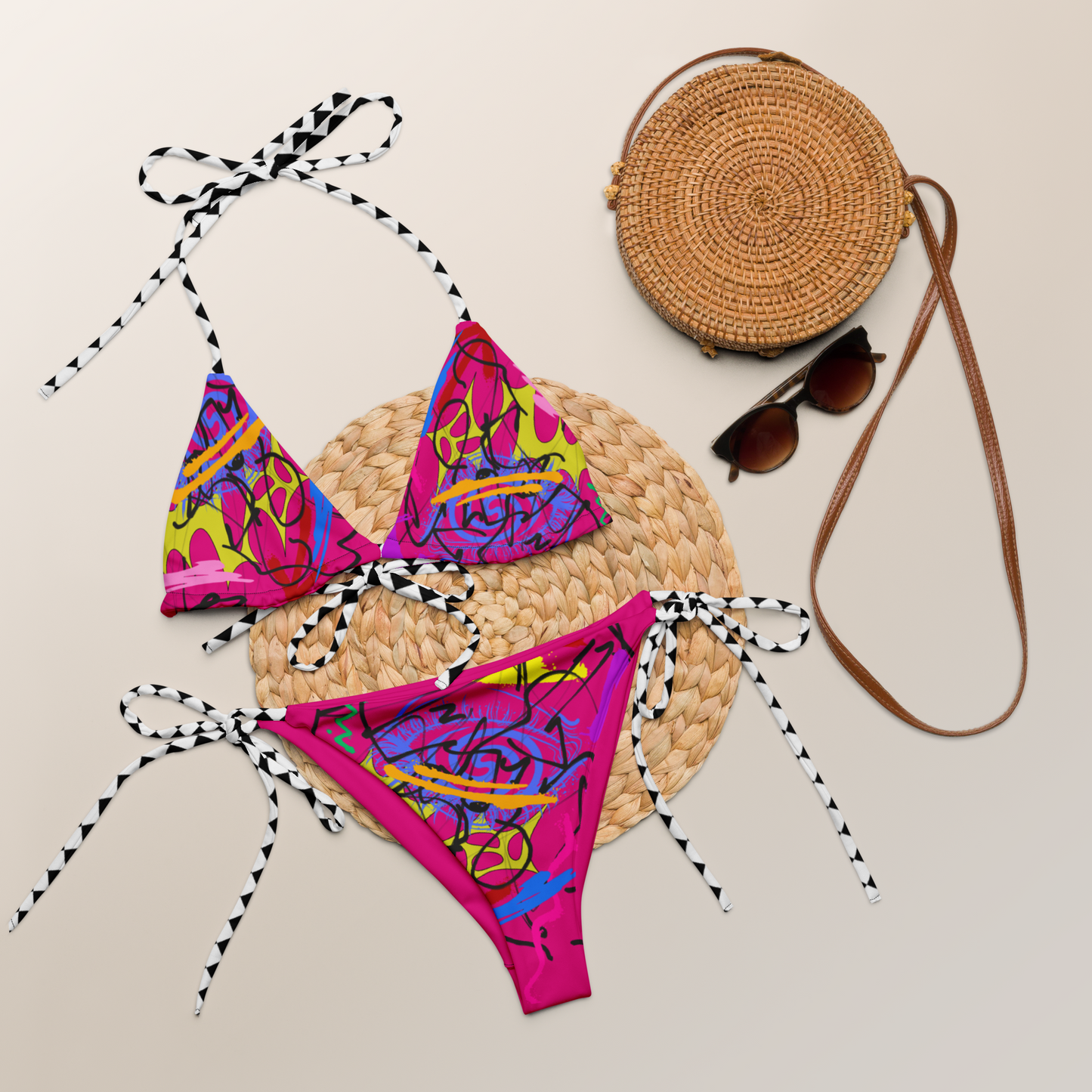 Artissimo Pink String Bikini Set