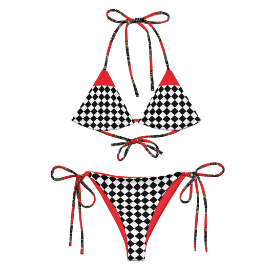 Chess Not Checkers String Bikini Set