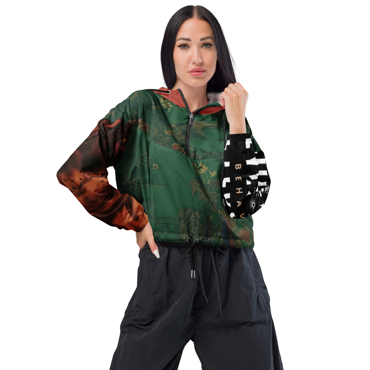 Jade Cropped Windbreaker