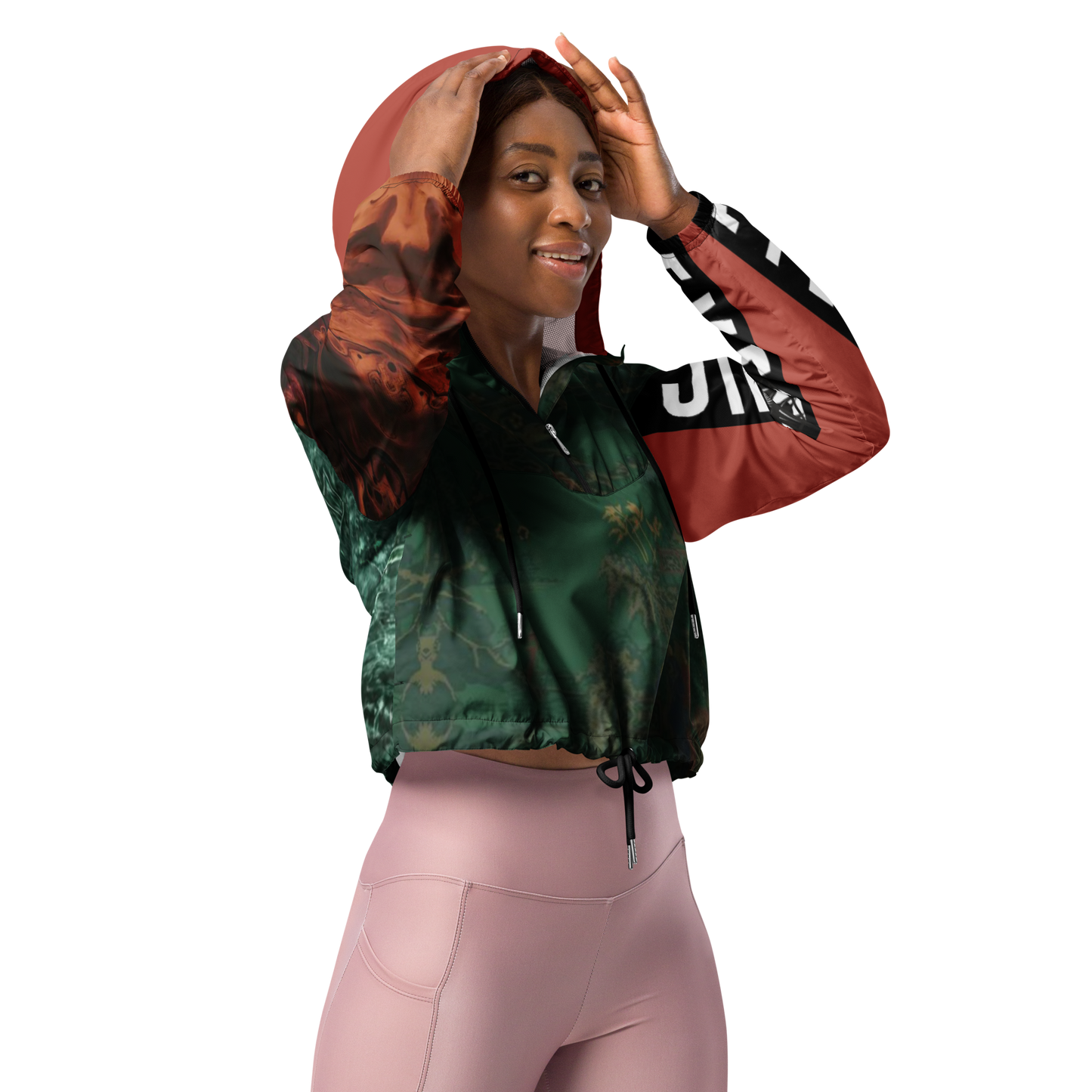 Jade Cropped Windbreaker